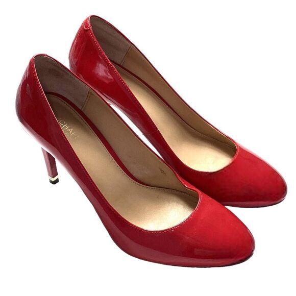 Michael Michael Kors Ashby Women 9 M Patent Leather Flex Pumps Shoes Red - Picture 1 of 7